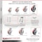 Service Caster 8 Inch Kingpinless Red Poly on Steel Caster Brake & Swivel Lock 2 Rigid, 2PK SCC-KP30S820-PUR-RS-SLB-BSL-2-R-2 - alternate 2